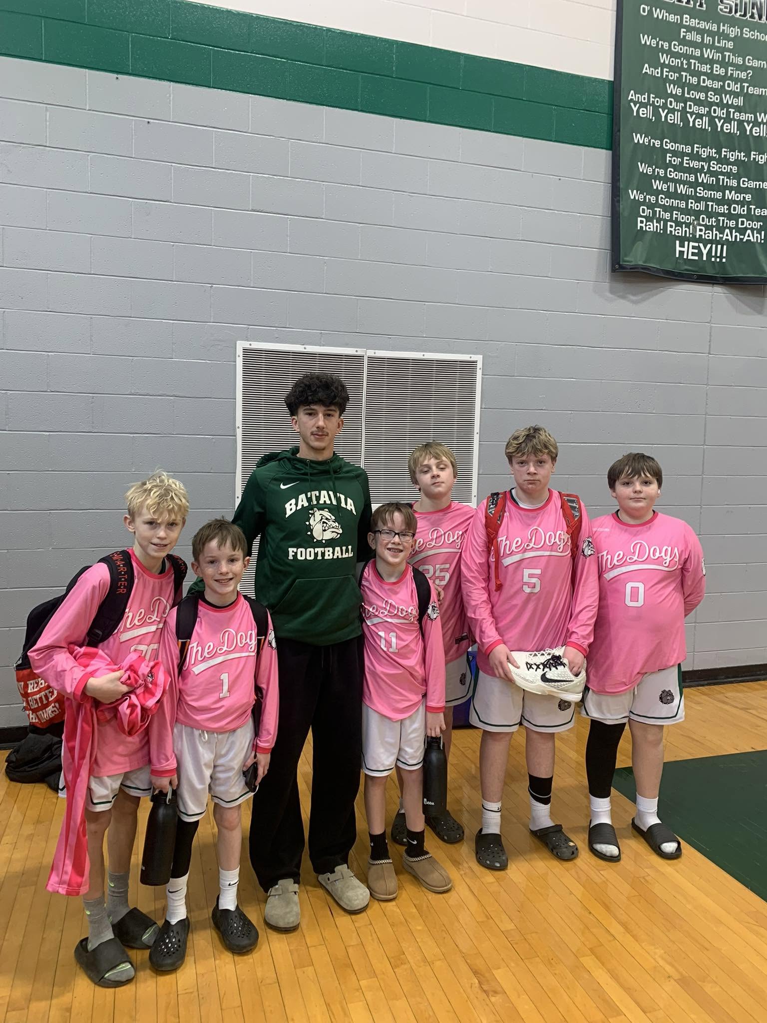 BCRL players in pink shirts